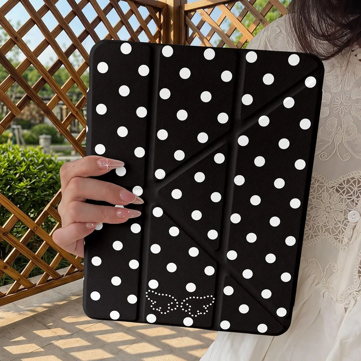 Blue Checkered Penguin 3-Y Fold iPad Case For iPad Pro 11 13in 2025 iPad Pro 12.9in Air7 10th 11th M4/5 Buckle Protective Cover