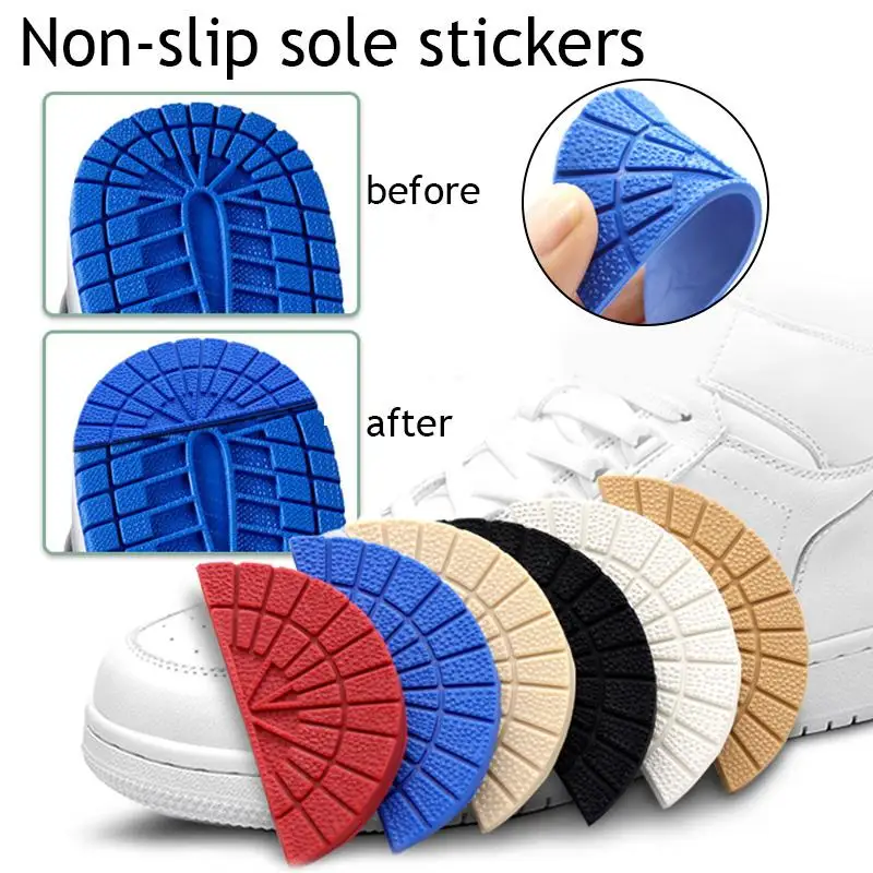 Protector de suela resistente al desgaste para zapatillas, pegatinas de suela de goma antideslizantes, Almohadillas Adhesivas fuertes para zapatos, 1 par