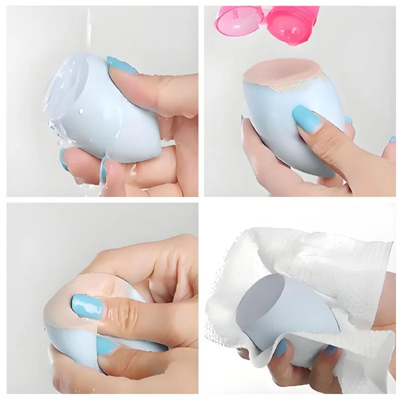 メイクアップスポンジセット ミニフィンガーパフ ビューティーエッグ ルースパウダー ファンデーション クリーム 化粧パフ メイクアップツールキット 美容用品