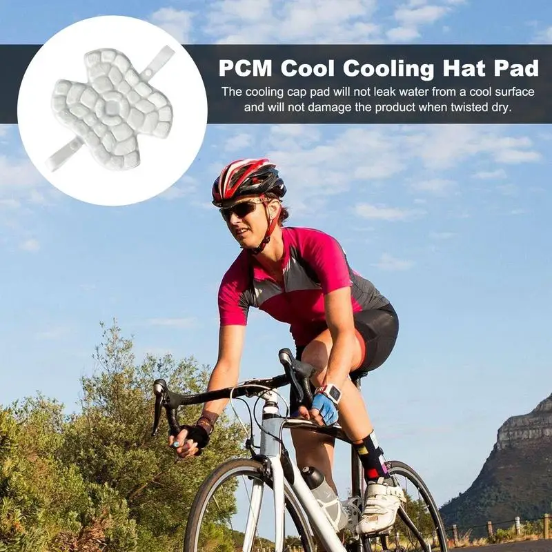 Sommer Kühlung Eis Matte Liner Wiederverwendbare Hut Helm Cool Pad PCM Eis Hut Liner Mit Guter Kühlleistung Für Radfahren Reisen