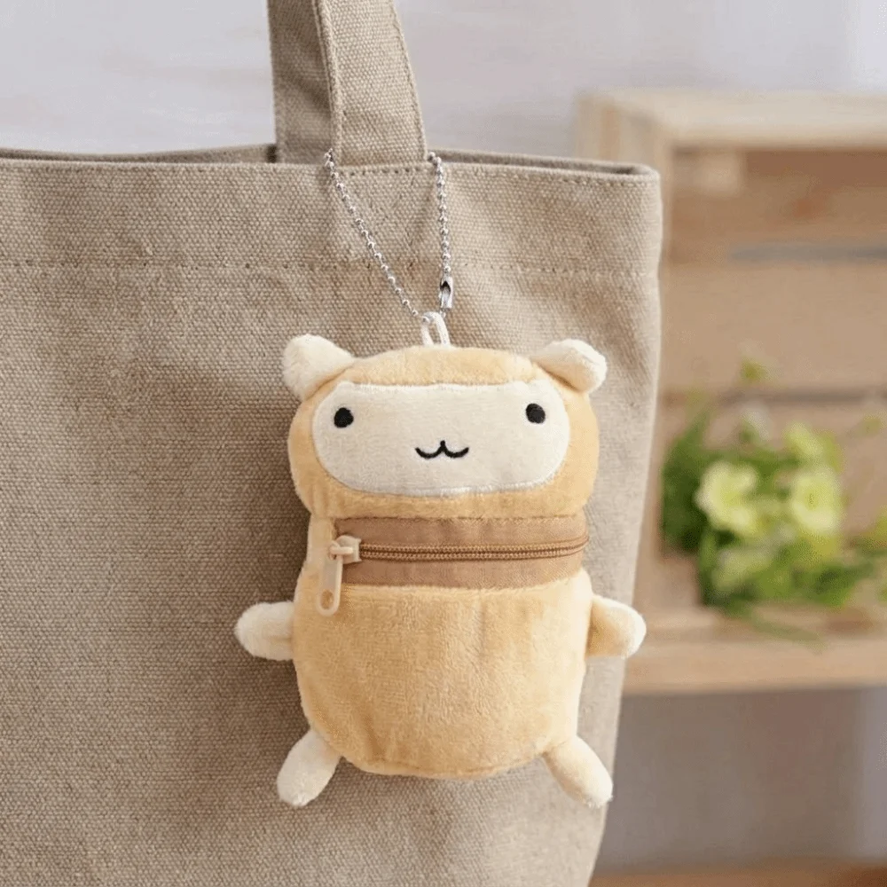Portable Fluffy Cartoon Coin Purse Cute Animal Shape Earphone Storage Bag Soft Mini Size Bag Charm Party Favor