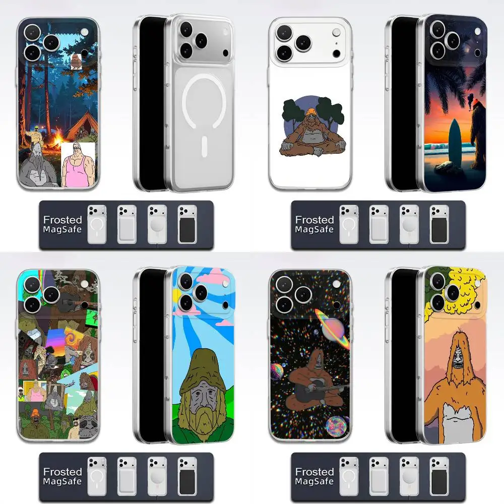 

S-Sassy The Sasquatch Phone Case For iPhone 17,16,15,14,13,12,11,Pro,Max,Plus,E,Air,Mini Magsafe Transparent