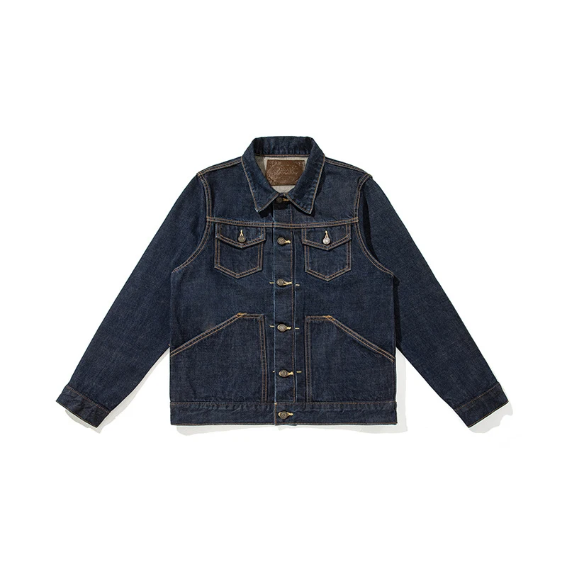 

Japanese Amekaji Style 15oz Heavyweight Red Selvedge Denim Jacket - Unsanforized (Shrink-to-Fit) with Standard Shoulder Fit