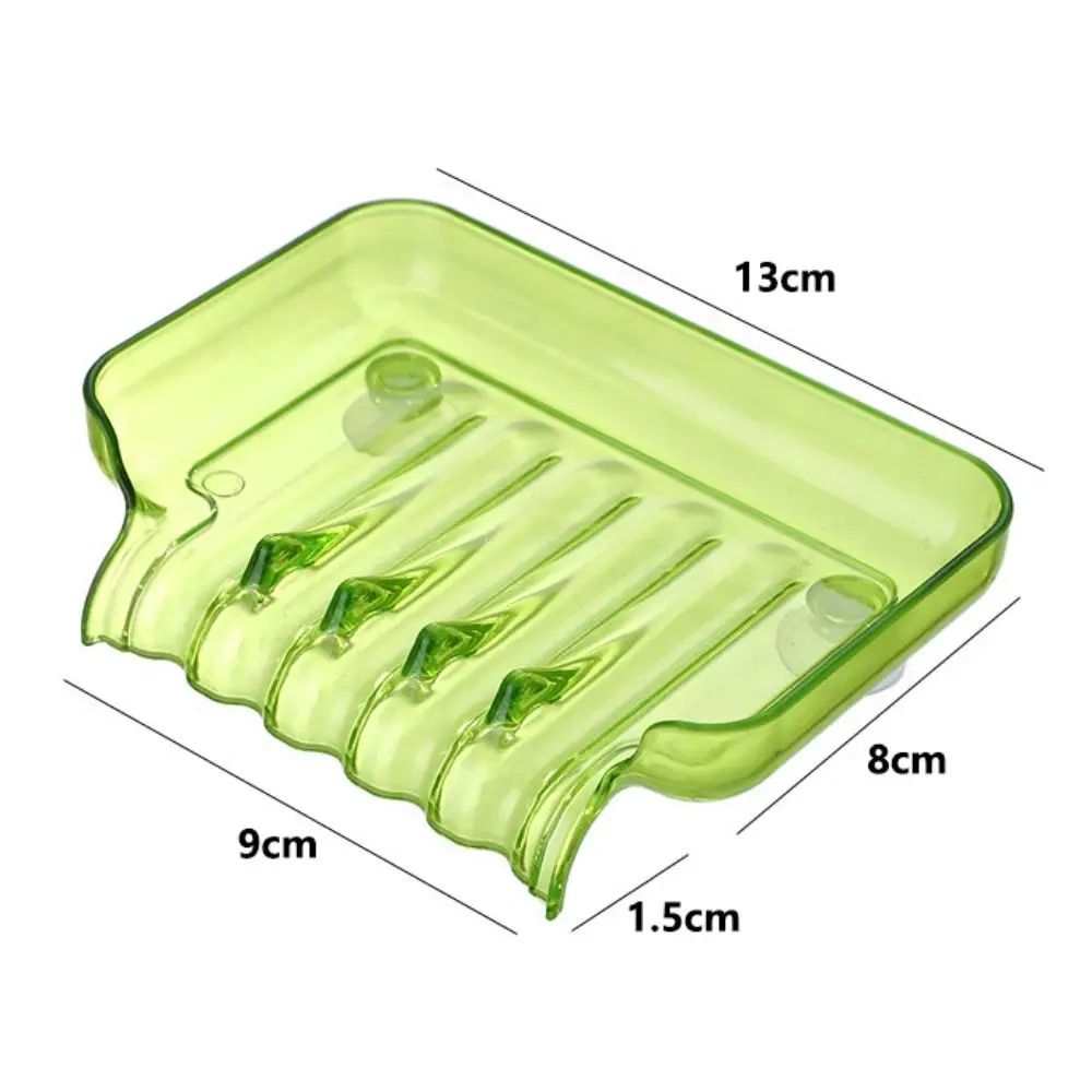 Portable Self Draining Soap Dish Bathroom Accessories Waterfall Soap Holder with Suction Cup Draining Soap Storage Rack