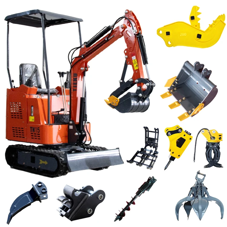 FREE SHIPPING Mini Excavator 1.5 Ton EPA Euro 5 Kubota Engine Crawler Digger Farm Home Chinese Mini Digger Excavator Machine