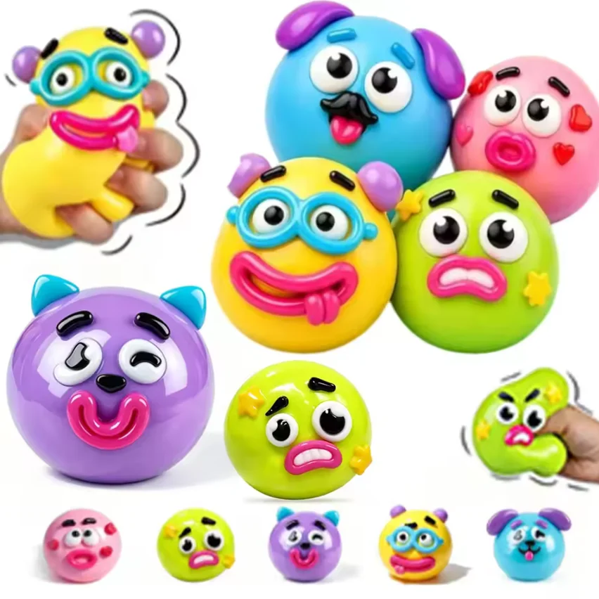 In Stock Smushers Curiosities Dog Face Swap Squishy Toy Squeeze Toys Stress Relief Decompression DIY Toys Random Color