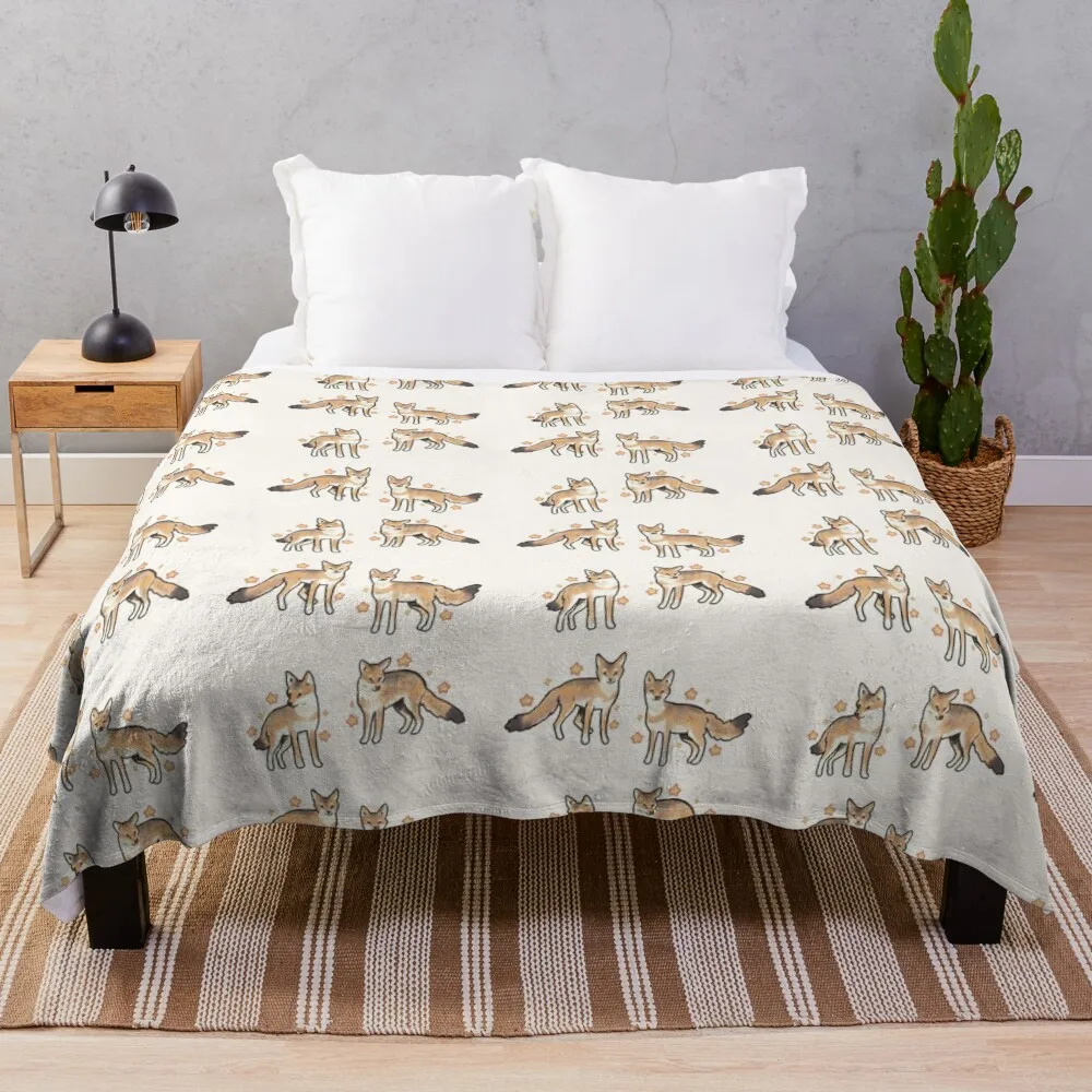 Swift Fox pack Throw Blanket Plaid Winter beds Warm Blankets