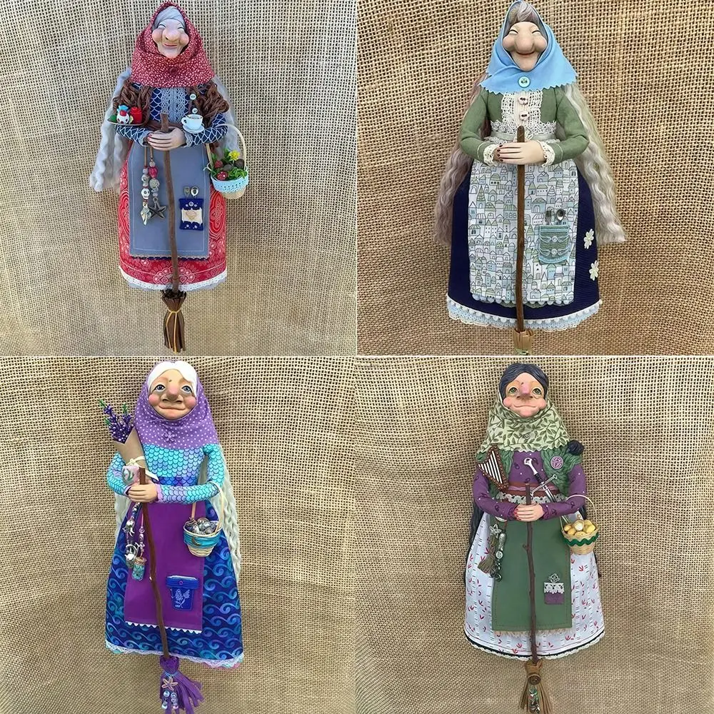 New Good Luck Kitchen Witch Doll Charm Home Charming Witch Doll Handmade Witch Doll Festive Antique-Inspired Decor