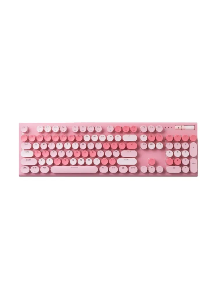 

Real mechanical wired keyboard luminous girl usb port mahjong sound retro desktop office