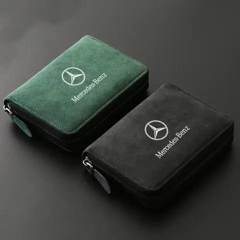 자동차 여행용 지갑 가죽 카드 홀더 지갑 카드 가방 키 가방 메르세데스 벤츠 AMG W220 W205 W211 W212 W201 W210 W108 W168용