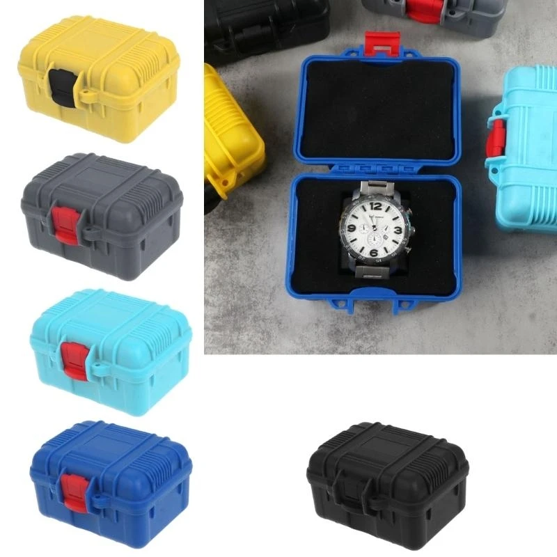 91AC 1 Slot Impact-Resistant Watch Box Waterproof Watch Organizers Plastic Watch Storage Box ABS Material for Travel Watch