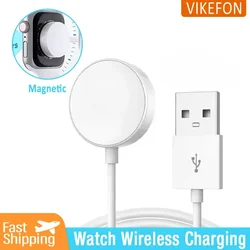 Magnetic Wireless Charger Base For Apple Watch Series 9 8 7 6 Ultra 2 SE Fast Charging Cable Accessories For iWatch 9 8 7 6 5 4