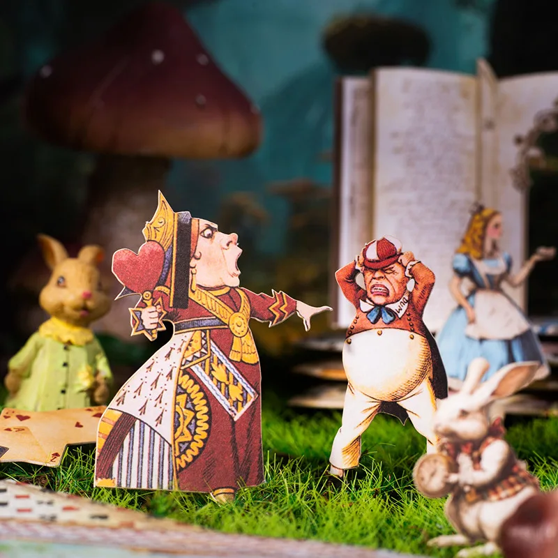 

25 pcs Alice's theatrical theme material package double material collage ledger paper hand made Collage material