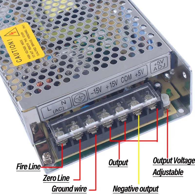 MZMW 30W 50W 60W 100W 350W 500W Triple Output Switching Power Supply AC/DC 5V 15V -15V 12V 24V Driver Transformer Three-way SMPS