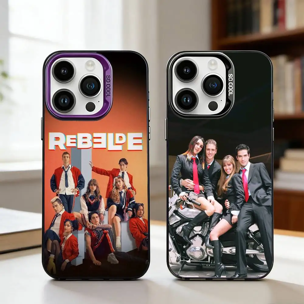 

R-RBD R-REBELDE V-V Phone Case For iPhone17,16,15,14,13,12,11,Pro,MAX Gray Matte Silicone Black Cover