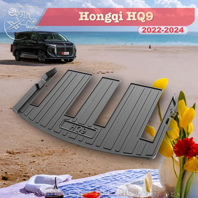 

For Hongqi HQ9 PHEV 2022-2024 Custom Fit Car Trunk Mat All Season Black Cargo Mat 3D Shaped Laser Measured Trunk Liners