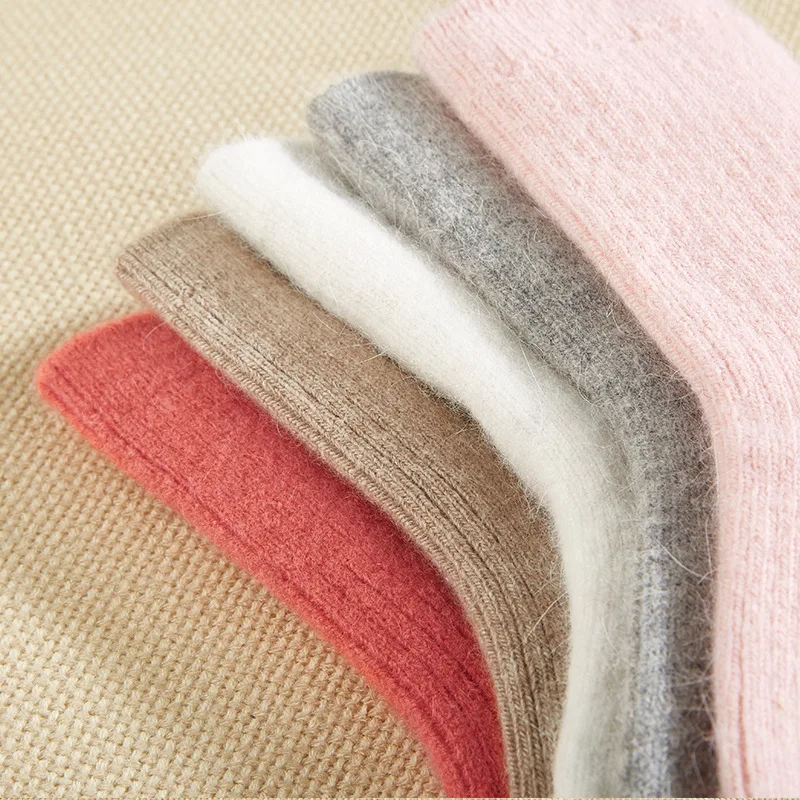 Sock Leisure Ankle Crew Fuzzy Rabbit Wool Women Winter Thickened Warm Fleece mid-calf Super Thick Cashmere Winter B2W40