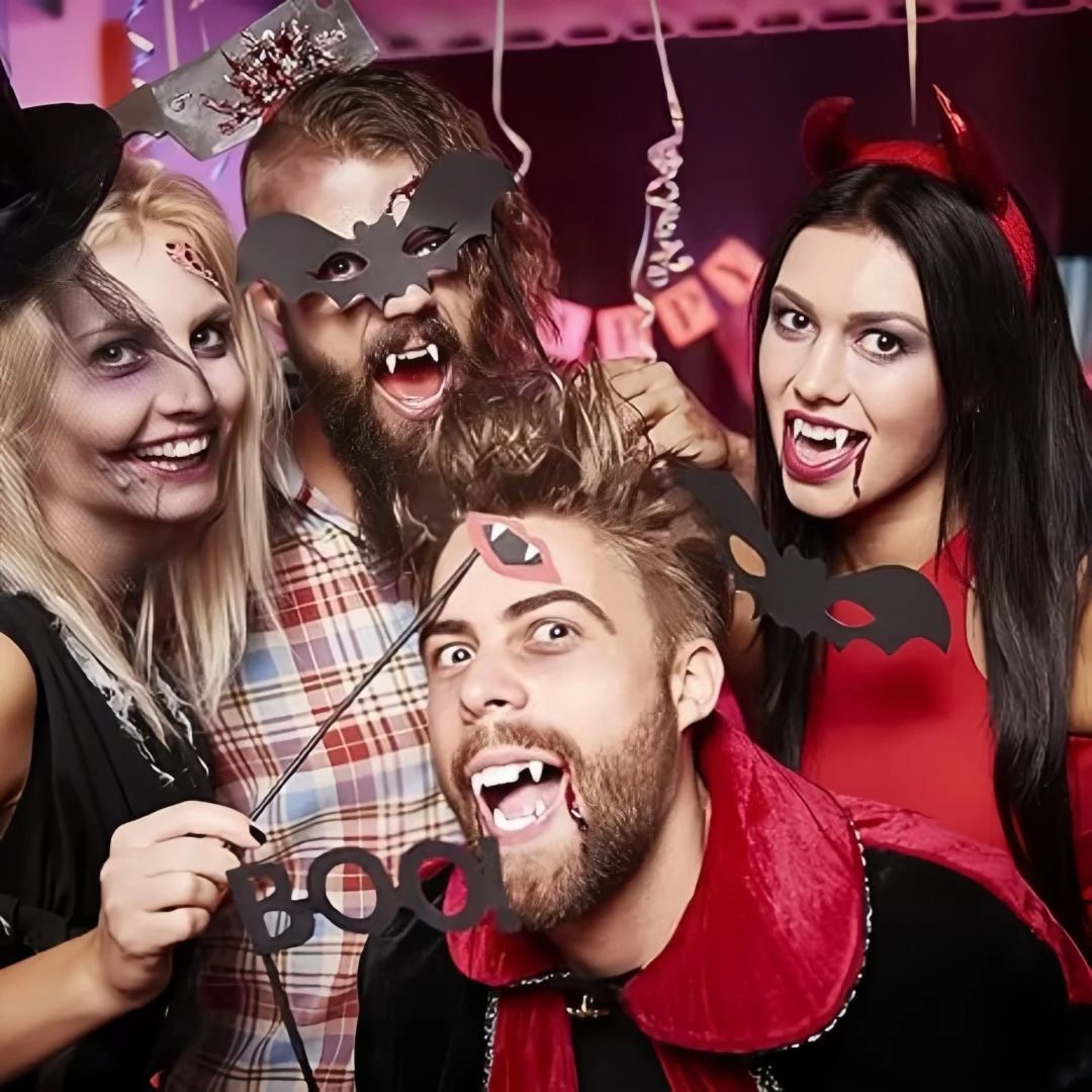 Halloween Vampirzähne aus Kunststoff, Halloween-Cosplay-Zubehör, Reißzahn-Zähne, Vampir-Haarklauen, gruselige Partydekoration – Detail 4