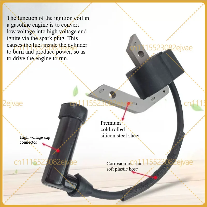 Ignition Coil for Robin Engine EX27 EX30 9HP Engine Parts, Lawn Mower Cutter High Voltage Ignition Pack