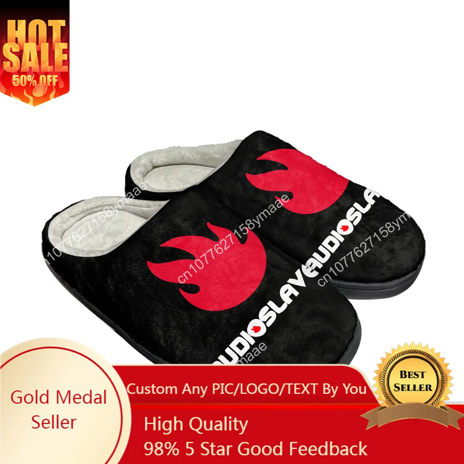 

Audioslave Rock Band Home Cotton Slippers Mens Womens Plush Out of Exile Casual Keep Warm Shoes Thermal Indoor Slipper Shoe