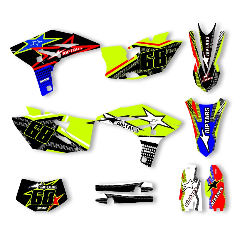 

Sawrain Motorcycle Sticker Custom Team Graphics Decals Kit For YAMAHA WRF450 2012 2013 2014 2015 001