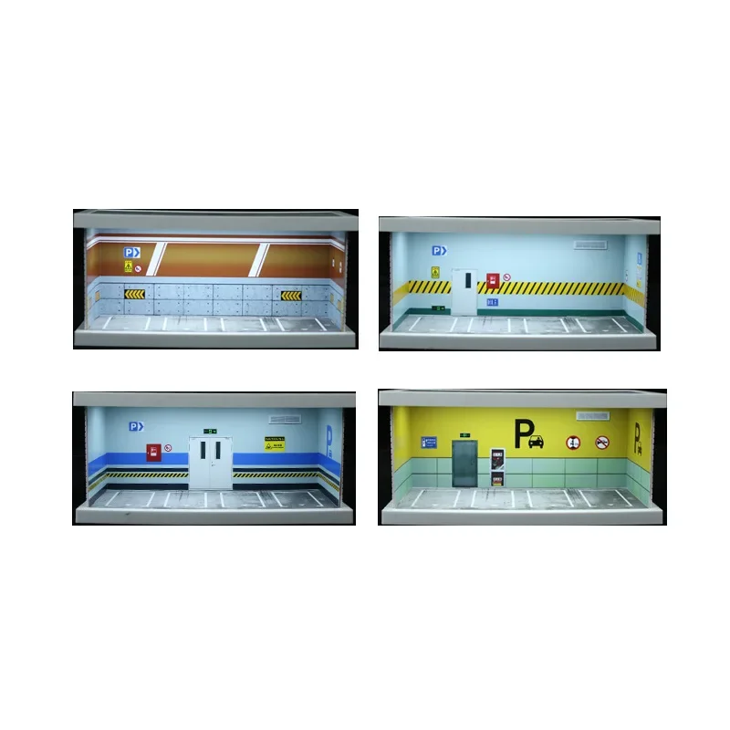 

1:64 underground parking garage lighting version assembly scene simulation model