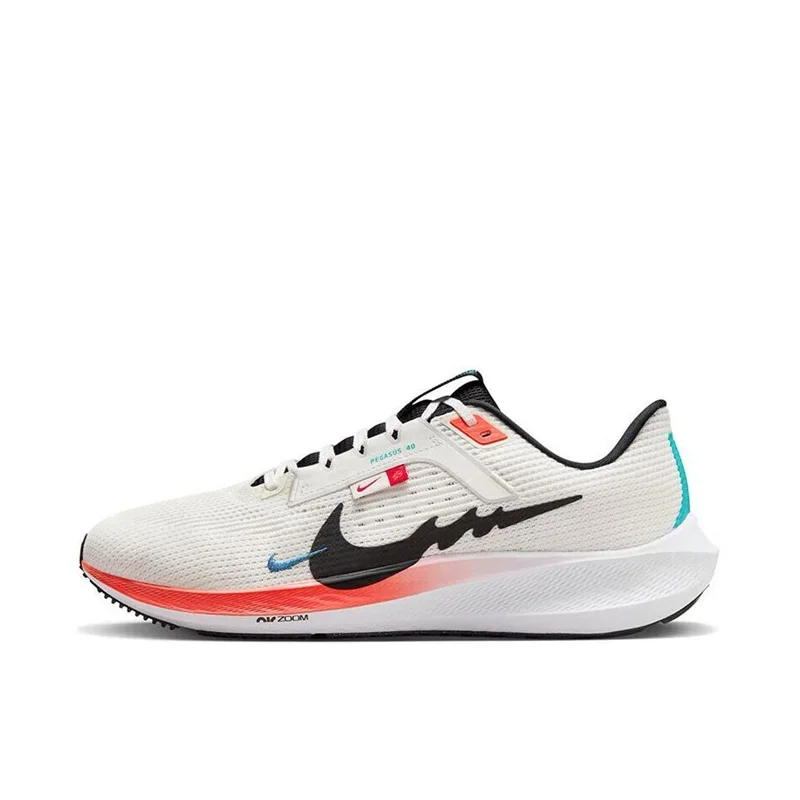 Nike Air Zoom Pegasus 40 Cushioning Mesh Breathable Lightweight Comfortable Pegasus Running Shoes Men's Sneakers Beige Red Black