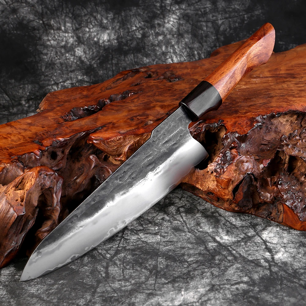 

XITUO Professional Chef Knife 8 inch Hand-Forged Triple-Layer Steel Blade,Ultra Sharp Kitchen Knives for Cooking,Slicing,Dicing