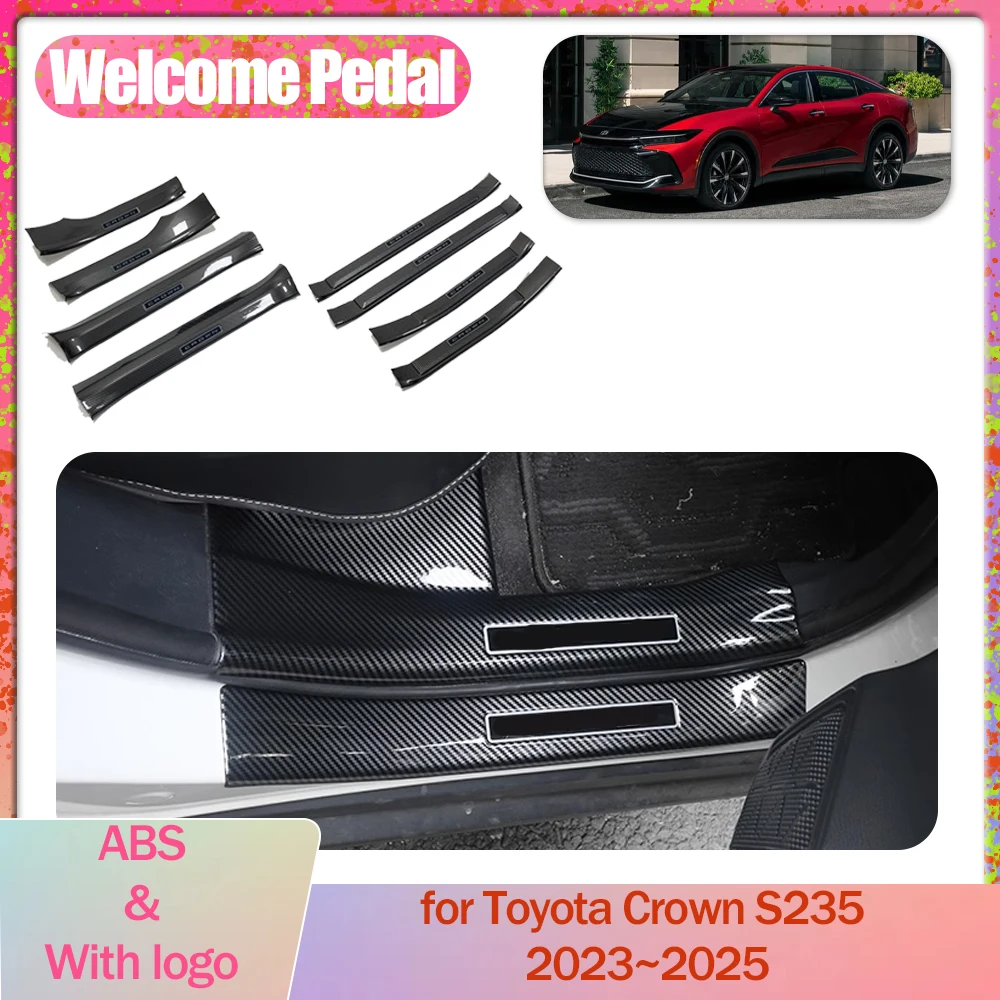 

Автомобильная педаль приветствия для Toyota Crown Crossover S235 2023 ~ 2025 ABS, накладка на порог, защитная пластина, накладки, аксессуары