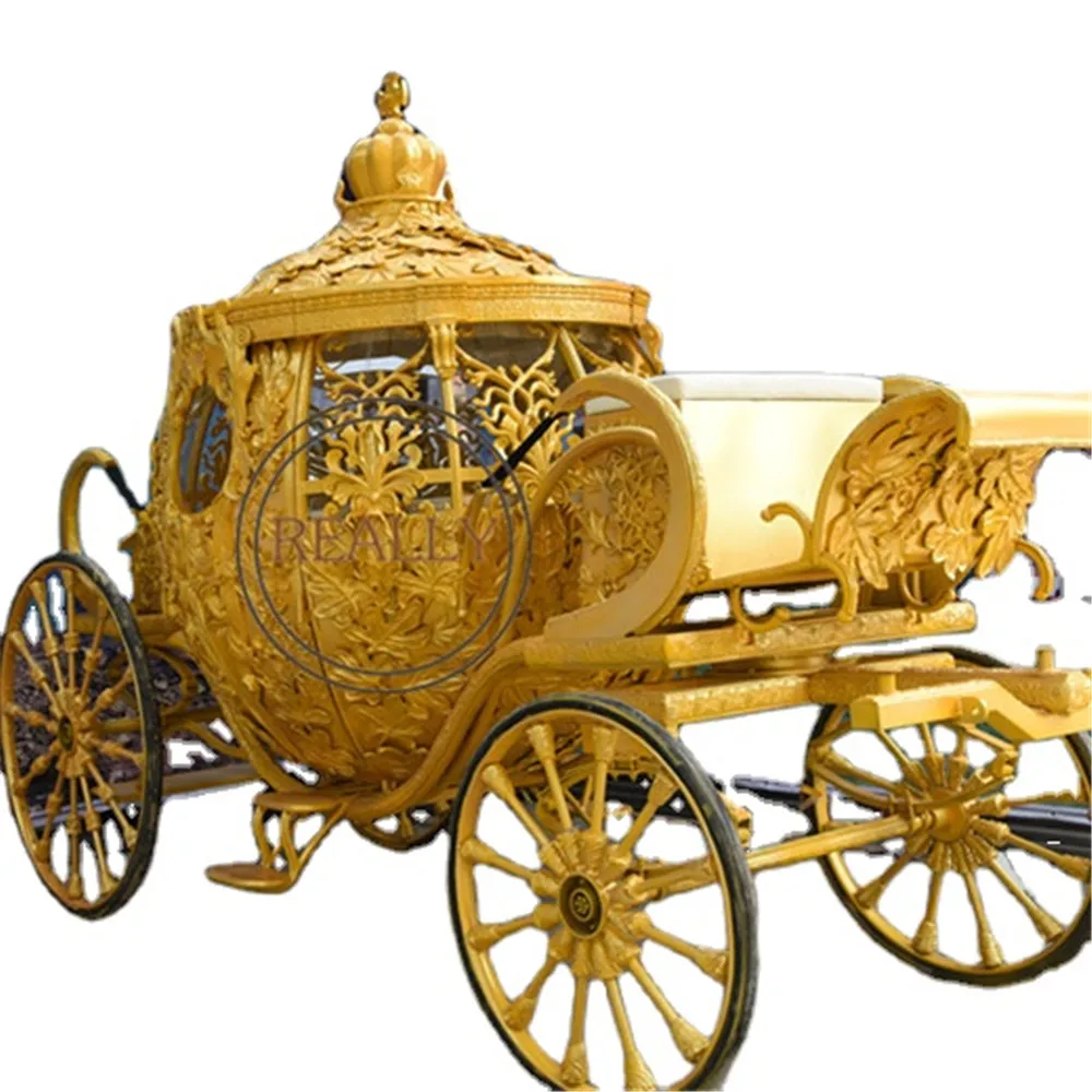 OEM Customized Royal Gold Carriage Medieval Horse Carriage Royal Horse Candy Bowls For Sale