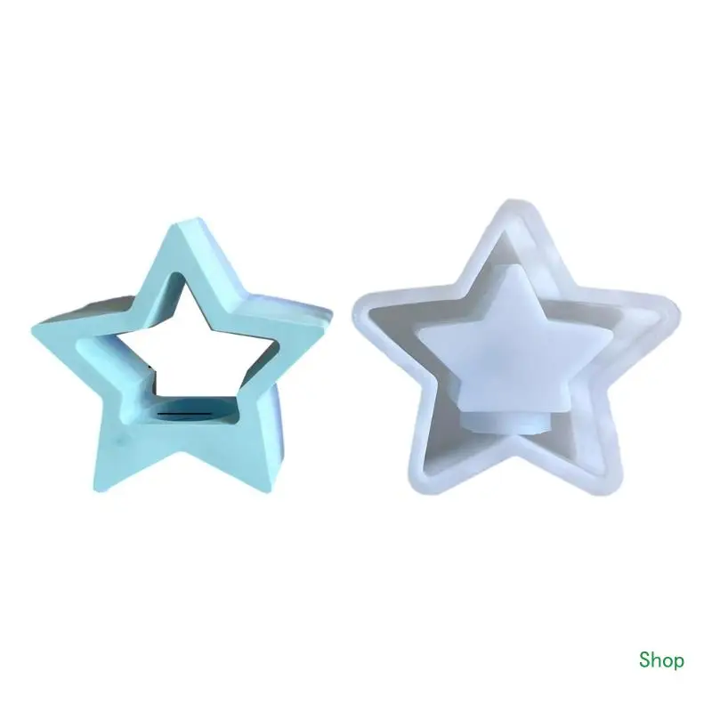 

Dropship Star Silicone Holder Mold Multi Purpose Star Silicone Mold for DIY Holder and Plaster Art Crafts