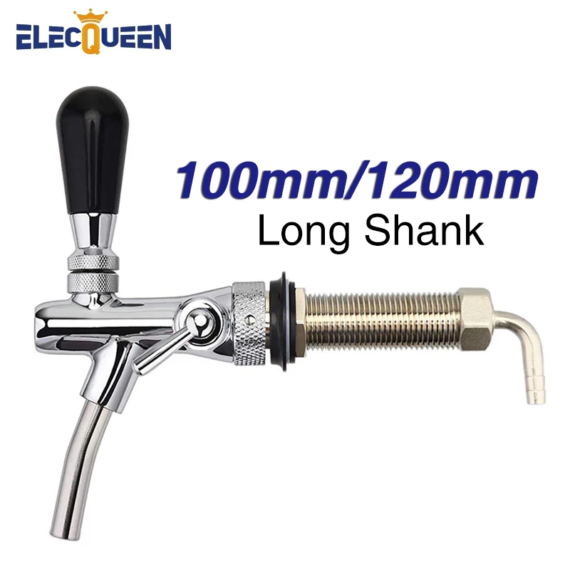 Home Brewing Beer Tap,100mm/120mm Long Shank Adjustable Draft Beer Faucet Tap Kegerator Tap Dispenser Bar Wine Tools ,Wholesale