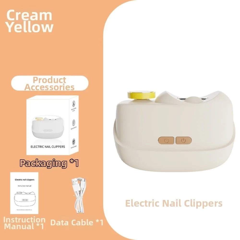 

Электрическая машинка для стрижки ногтей 3-в-1 с функцией сбора отходов, перезаряжаемая, автоматическая, с LED-подсветкой, 2 скорости