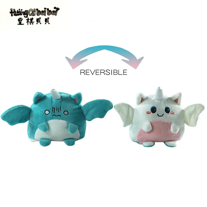 HUANGQIBEIBEI-Jouets en Peluche pour Enfant, 10cm, Ange Rwversible, Mignon, Doux, Anime, Poupées Décoratives pour la Maison, Cadeau d'Anniversaire