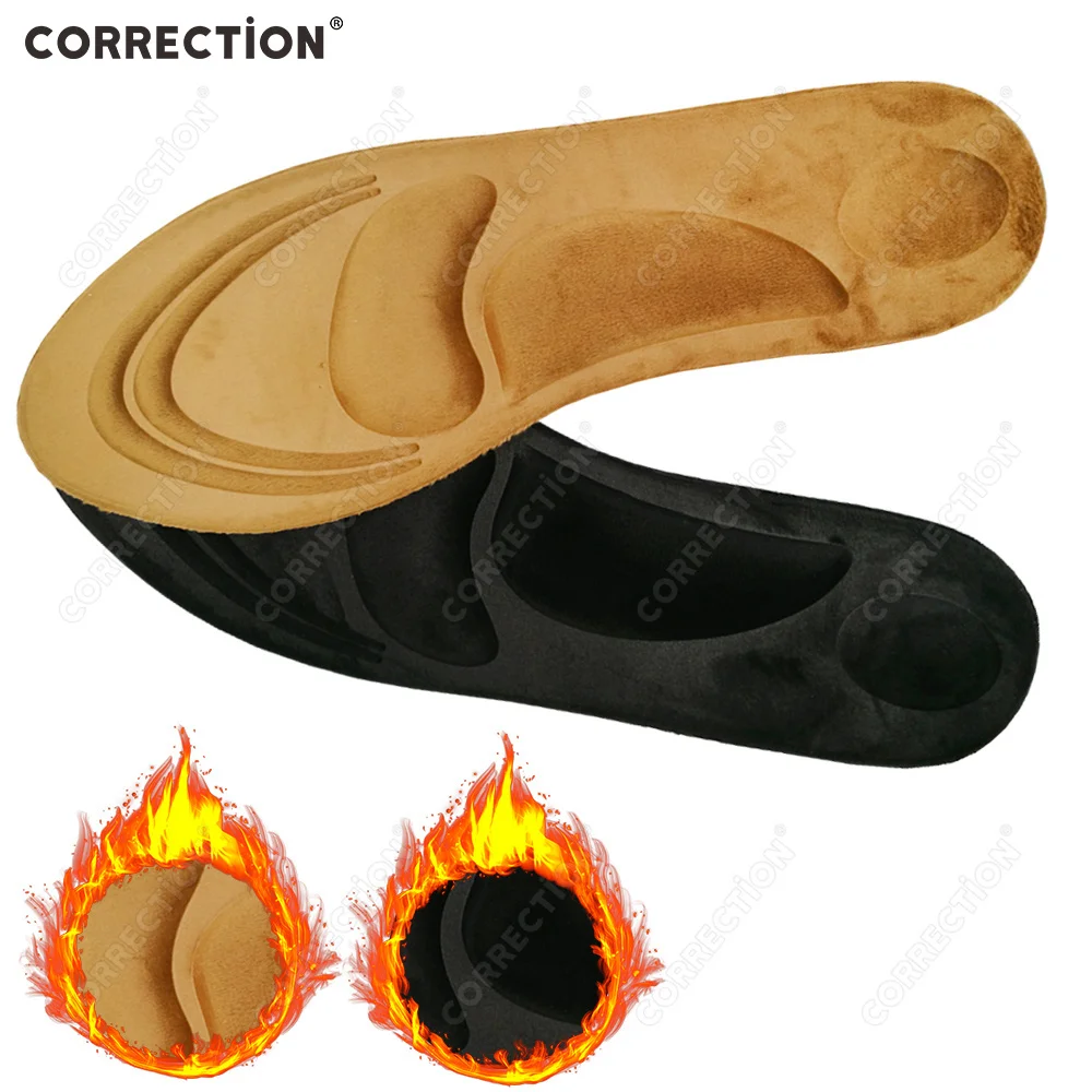 

4D Memory Foam Sport Insoles Plantar Fasciitis Arch Support Shoe Inserts Sneakers Cushioning Anti-slip Template Insole Men Women