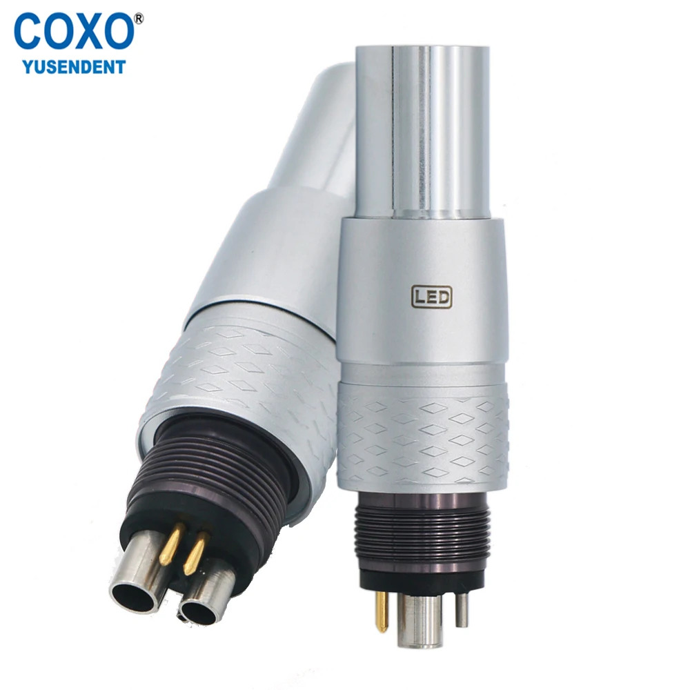 COXO Dental Quick Coupler LED Fiber Optic Quick Coupling 6 Holes For NSK Dental Turbine High Speed Handpiece CX229-GN