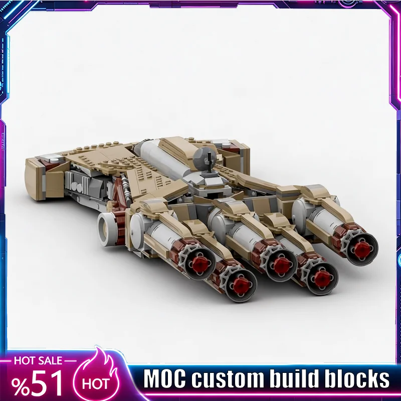 1600PCS Crucible Space Battle Fighter MOC Model Custom Puzzle Technical DIY Creative Assembly Educational Toy Collection Gifts
