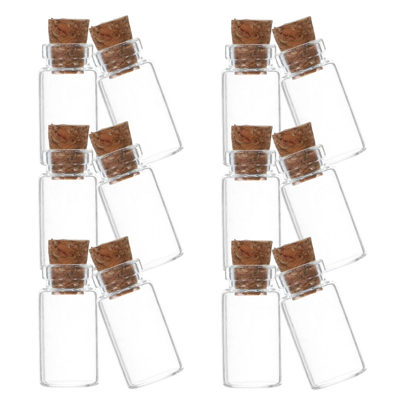

12Pcs Mini Glass Bottles Cork Stoppers Versatile Decorative Wishing Vials Tiny Jars Meticulous Craftsmanship Multi Use