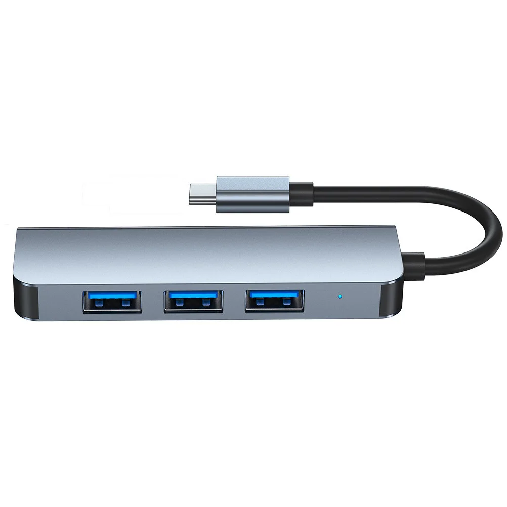 

4-портовая USB 3.1 типа из алюминиевого сплава, прочная многопортовая док-станция расширения, USB-концентратор для ноутбука, настольного телефона, данных