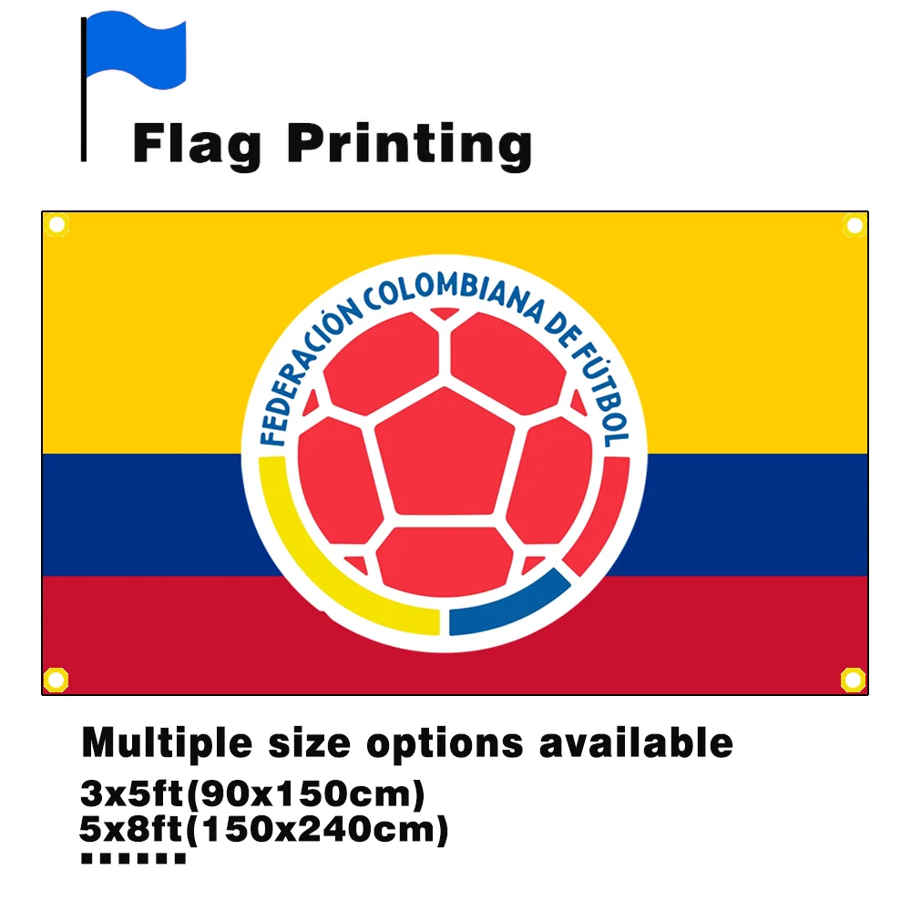 Colombia National Team Flag for 2026 World Football League Cheering Banner Cheering Flag ‌Federación Colombiana de Fútbol