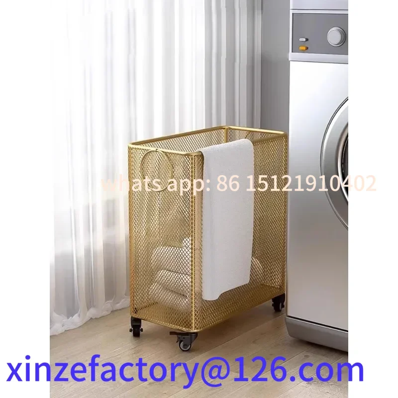 

Customizable Metal Laundry Basket Household Dirty Clothes Storage Basket