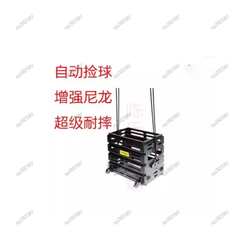 Drop-Resistant Tennis Ball Hooper - Multifunctional Nylon Picker Basket with Wheels