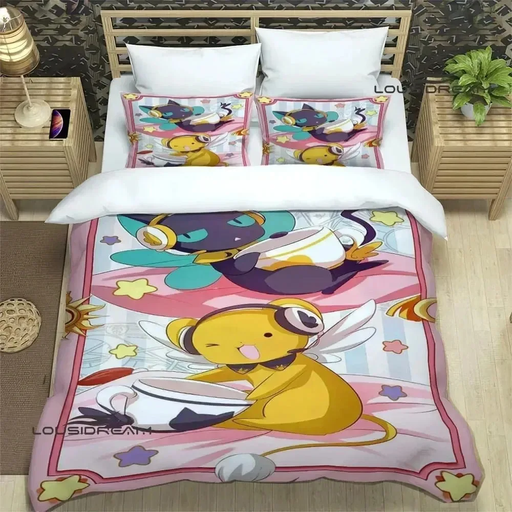 Anime Card Captor Sakura 3D NEW Duvet Cover Pillowcase Bedding Set Adult Boy Girl Bedroom Decoration Single Double Large