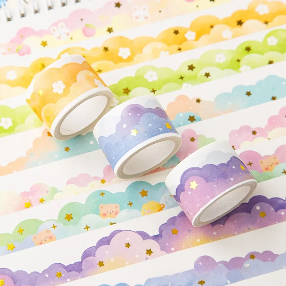 Ins Kawaii Clouds Washi Tapes DIY Scrapbooking Journal Planner Diary Stickers Masking Tapes Korean Stationery Office Supplies