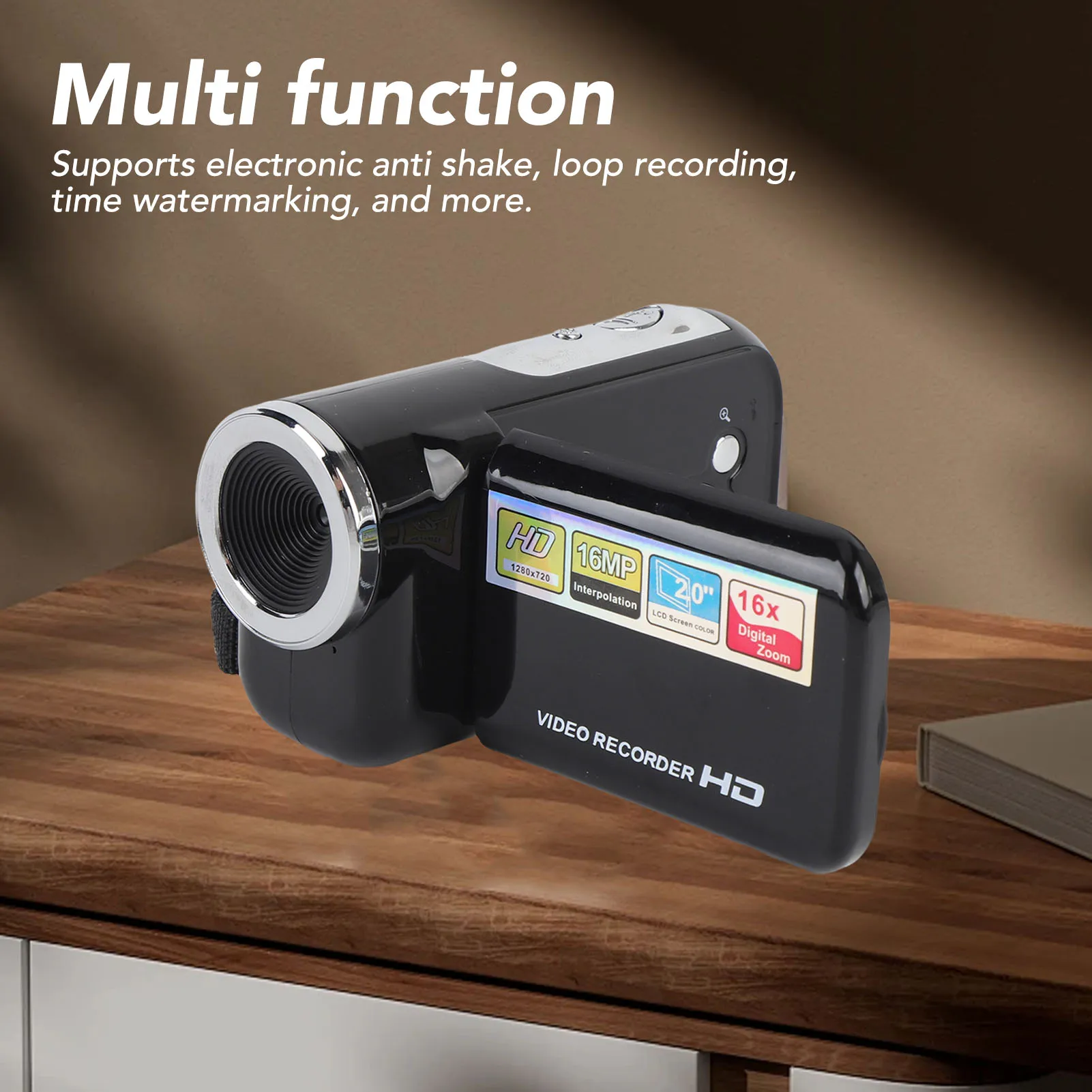 Videocámara DV portátil, puerto USB, antivibración, pantalla a Color de 2 pulgadas, cámara de vídeo Digital, grabación en bucle, 1080P, 16MP para registro de crecimiento