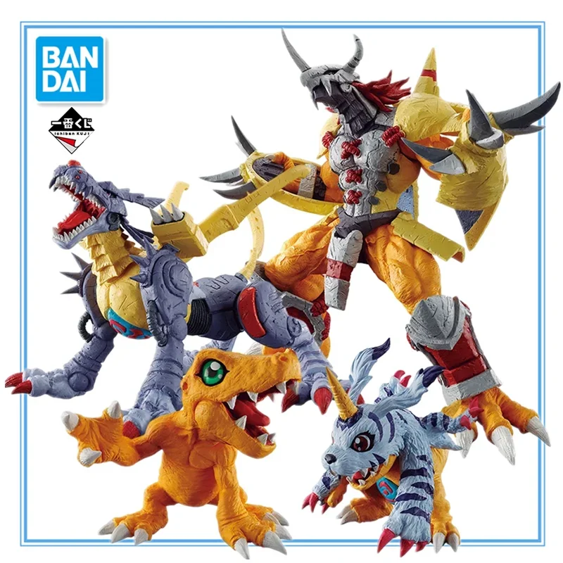 

In Stock BANDAI Ichiban KUJI Digimon Adventure War Greymon Metal Garurumon Agumon Gabumon PVC Anime Action Figures Model Toy