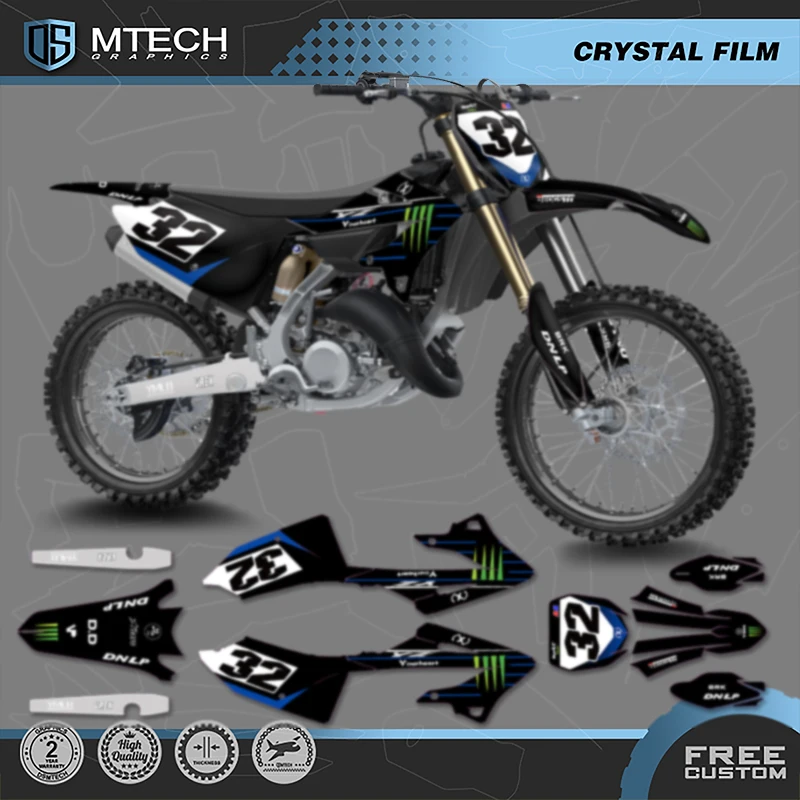 

DSMTECH Motorcycle Graphics Decals Stickers Kits For YAMAHA YZ125 YZ250 YZ 125 250 2022 2023 2024 003
