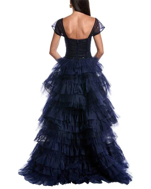 Puffy azul marinho vestidos de baile babados fotografia em camadas beading vestidos de baile longo elegância árabe exuberante vestidos de baile extra inchado