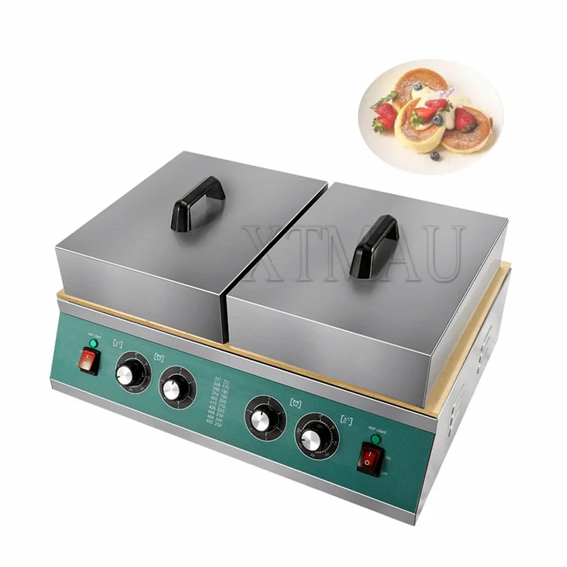 Commercial Use Double Plates Upgrade Souffle Machine Electric Griddle Pure Copper Dorayaki Muffin Waffle Maker