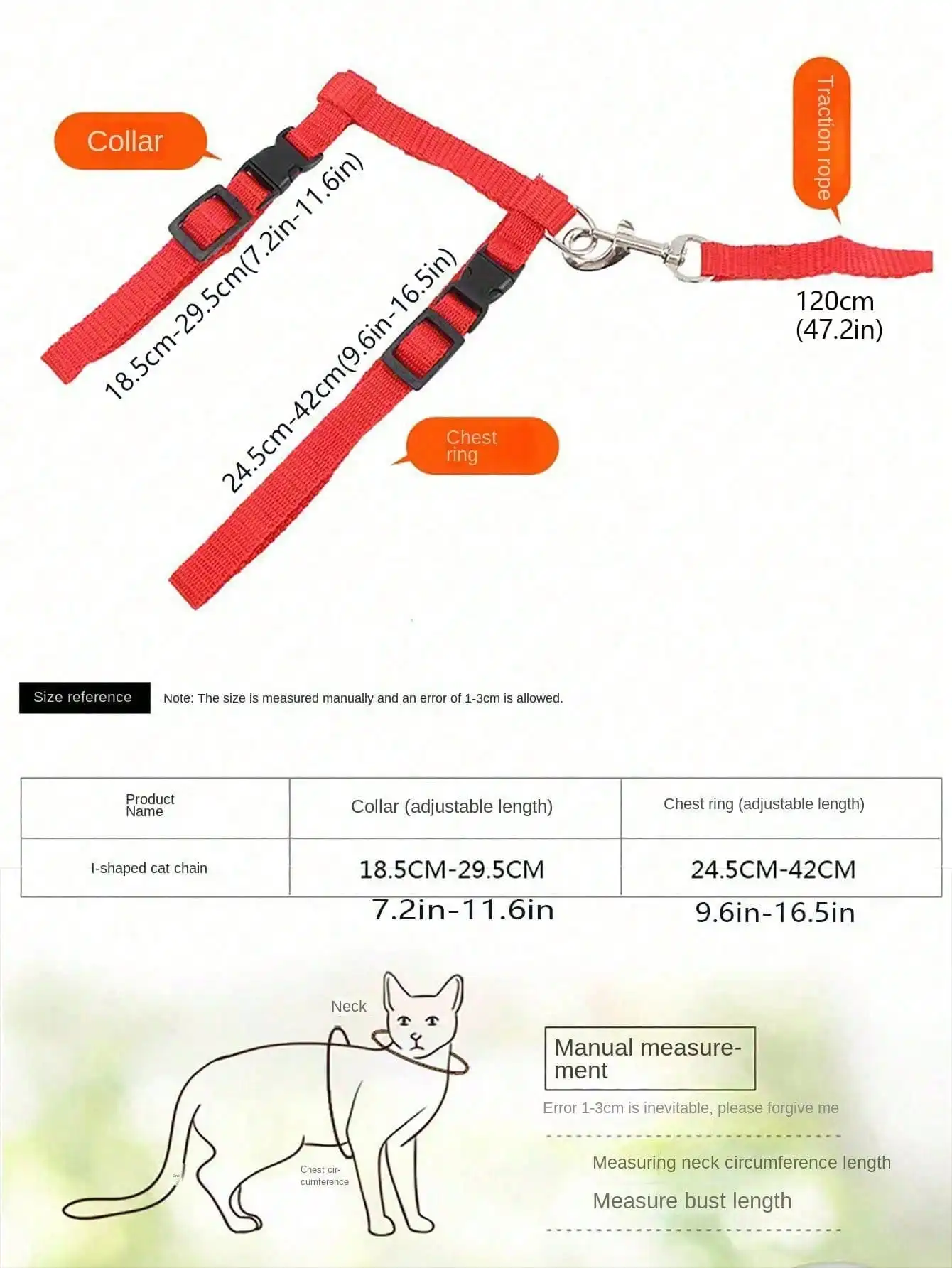 A cat rope cat rope i-line walking cat chain chest strap cat rope pet supplies